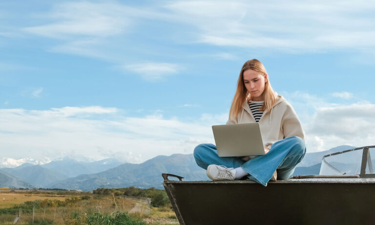 Trabajar a distancia desde una oficina sobre ruedas
